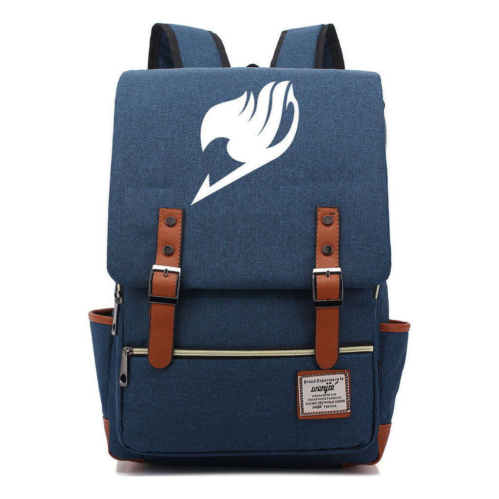 Printed Teenage Student Backpack For Men And Women With Casual Belt Buckle Classic Backpack