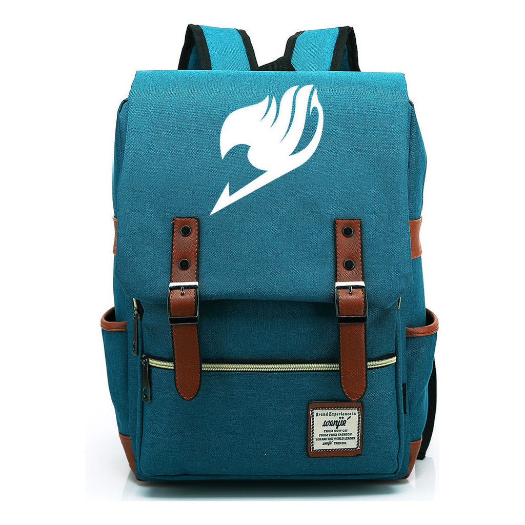Printed Teenage Student Backpack For Men And Women With Casual Belt Buckle Classic Backpack