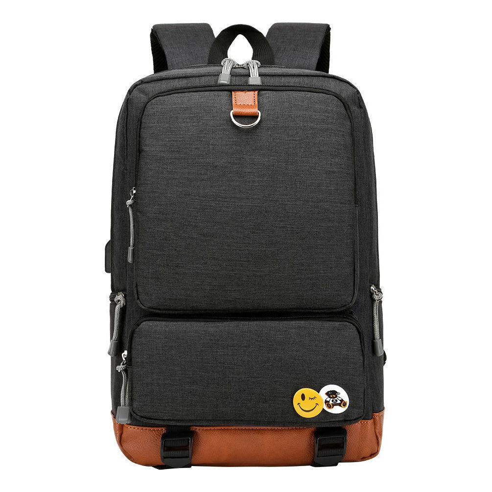 Printed Usb Youth School Bag Leisure Travel Backpack