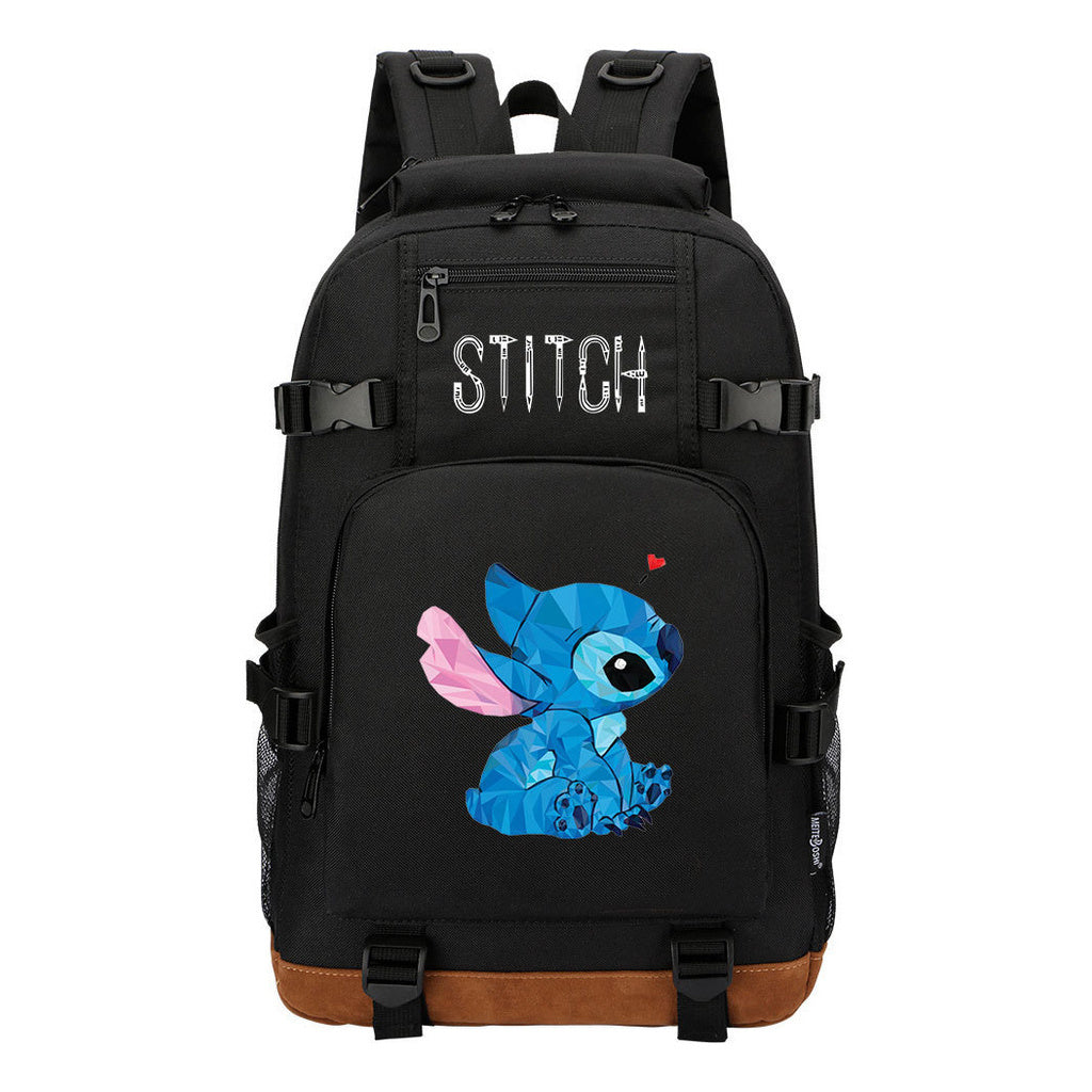 Interstellar Baby Stitch Printed Youth Student Backpack Boys and Girls Backpack