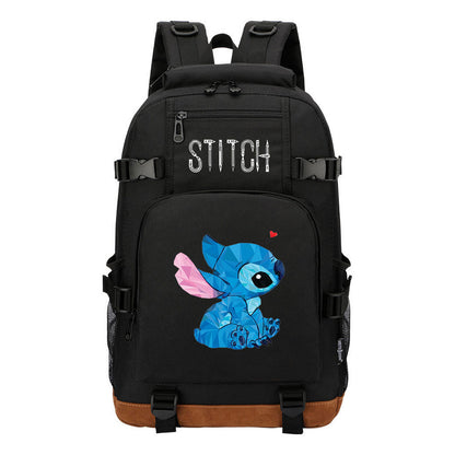 Interstellar Baby Stitch Printed Youth Student Backpack Boys and Girls Backpack