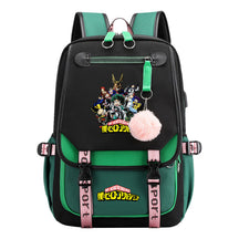 Comics My Heroes Academy Usb Youth Student Backpack Men's And Women's Leisure Ribbon Flip Backpack