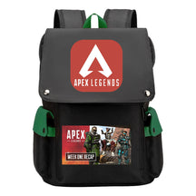 Apex Hero Print Usb Charging Cap Headpiece Student Backpack Leisure Backpack