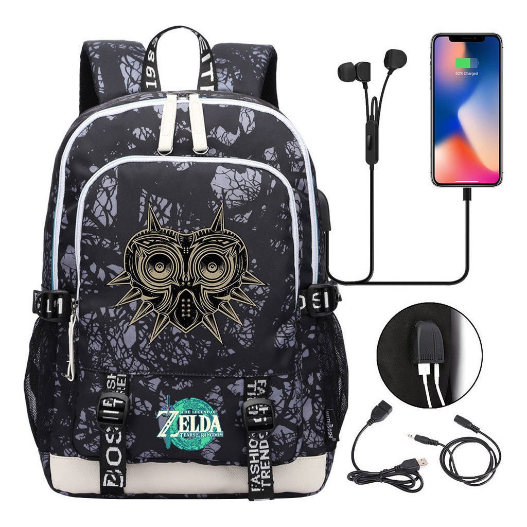 Usb Youth Student Backpack For Men And Women's Leisure Sports Backpack