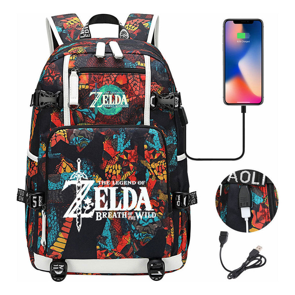 Printed Teenage Student Backpack, Men's And Women's Backpacks, Travel Backpacks