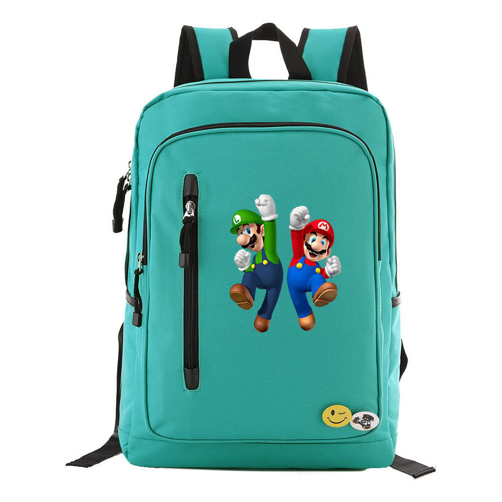 Game Super Mario Print Youth Student School Bag Leisure Travel Backpack