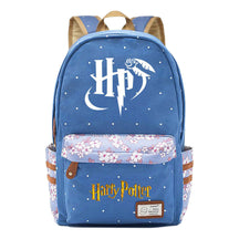 School Of Witchcraft And Wizardry Youth Student Backpack, Floral Canvas, Female Backpack