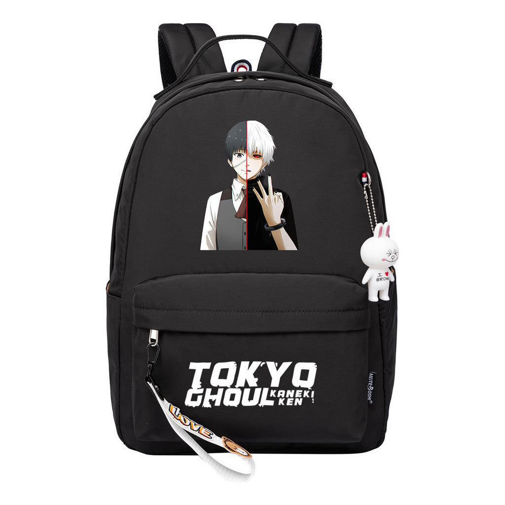 Manga Printed Teenage Student Backpack, Casual Bag, Girl Backpack