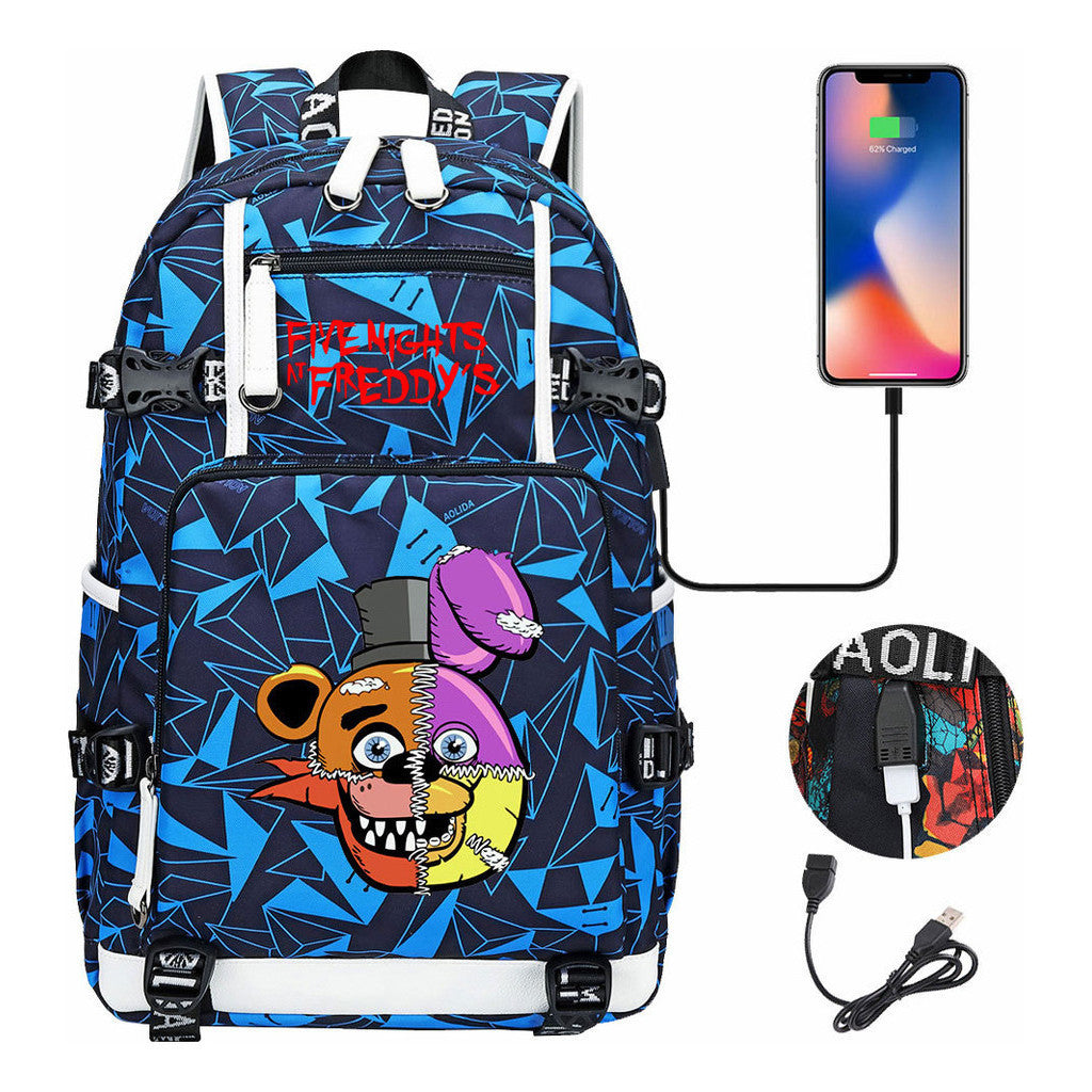 Toy Bear Game Peripheral Usb Youth Student Backpack For Men And Women's Leisure High-capacity Travel Backpack