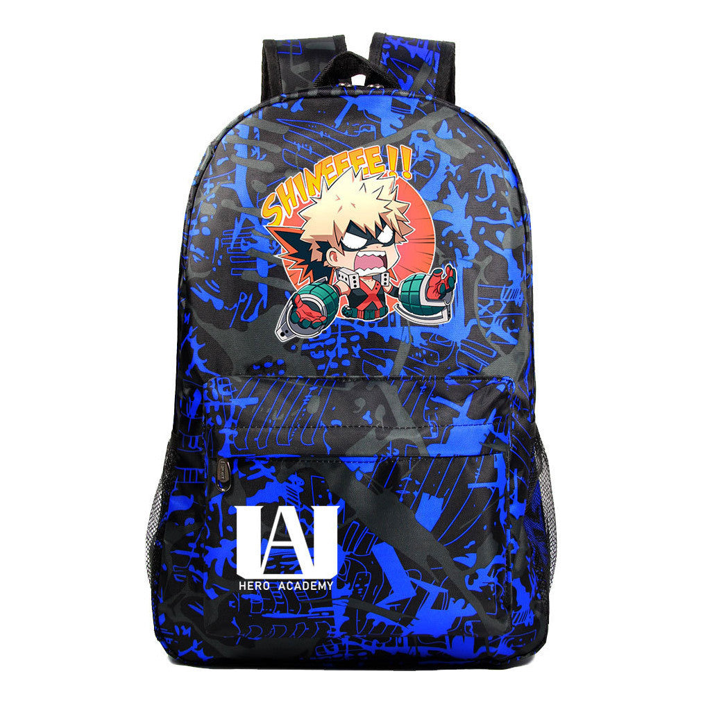 Cartoon Fashion Anime My Hero Academy Printed Youth Student Backpack Men's And Women's Leisure Backpack