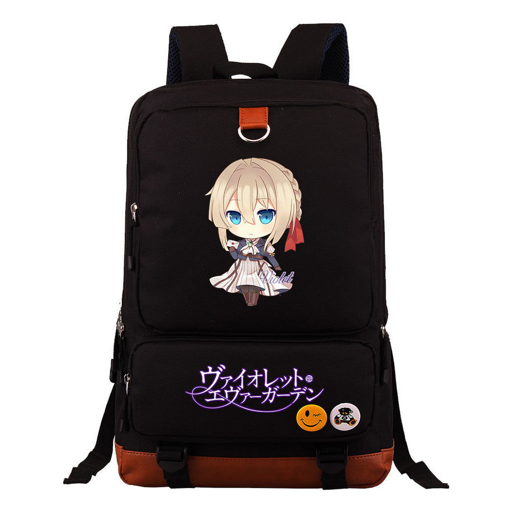 Printed Youth Student School Bag Large Capacity Travel Bag Men's And Women's Backpack