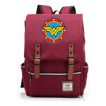 Anime Wonder Woman Printed Youth Student School Bag Men's And Women's Leisure Belt Buckle Backpack