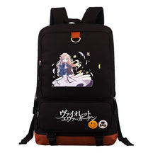 Violet Eternal Garden Printed Student School Bag Large Capacity Travel Bag Men's And Women's Backpack