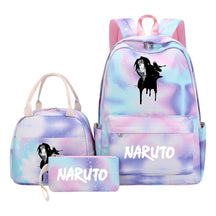 Naruto Teenage Girls School Bag Lunch Bag Three Piece Backpack Set