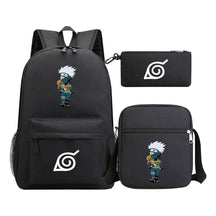 Anime Naruto Starry Sky Student School Bag Three Piece Set Backpack Set