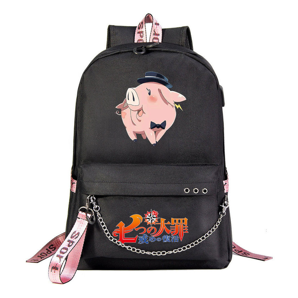 Usb Youth Student Backpack For Boys And Girls Leisure Travel Backpack