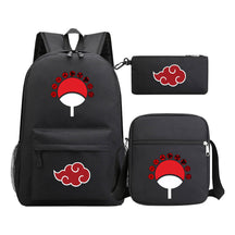 Anime Naruto Starry Sky Youth School Bag Three Piece Set For Boys And Girls Backpack Set