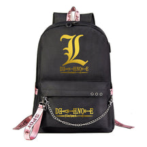 Golden Death Note Death God Usb Youth Student School Bag Leisure Travel Backpack