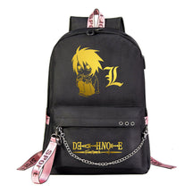 Golden Death Note Death God Usb Youth Student School Bag Leisure Travel Backpack