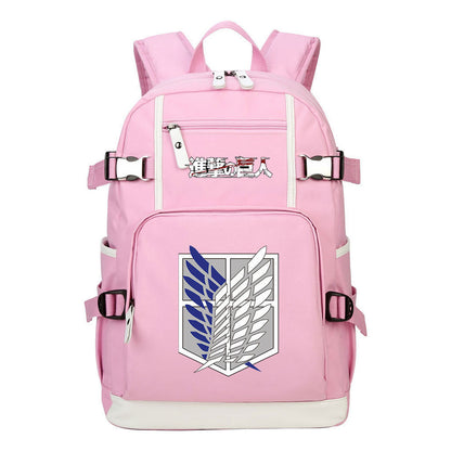 Giant Wings Of Cartoon And Anime Attack Student Backpacks, Men's And Women's Backpacks, Leisure Travel Backpacks