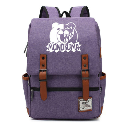 Printed Teenage Student Backpack For Men And Women With Casual Belt Buckle Classic Backpack