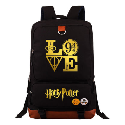 Golden Magic School Youth Student School Bag Large Capacity Travel Bag Men's And Women's Backpack