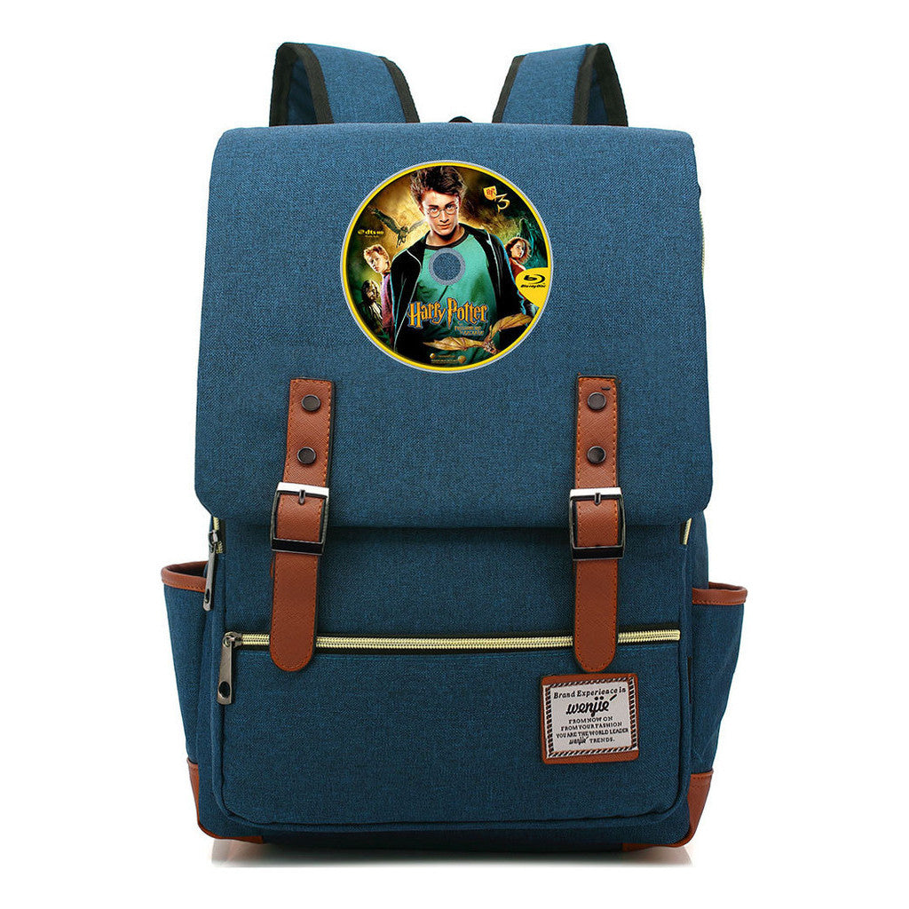 School Of Witchcraft And Wizardry Printed Youth School Bag Casual Belt Buckle Classic Backpack