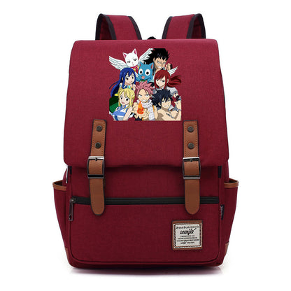 Printed Teenage Student Backpack For Men And Women With Casual Belt Buckle Classic Backpack 38*27*12.5cm