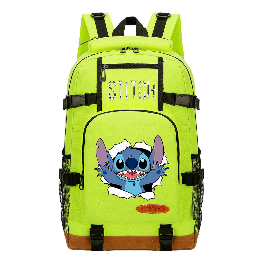 Interstellar Baby Stitch Printed Youth Student Backpack Boys and Girls Backpack