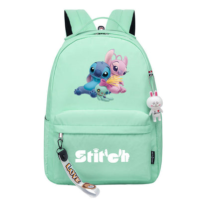 Interstellar Baby Stitch Printed Student Backpack, Casual Travel Bag, Girl Backpack