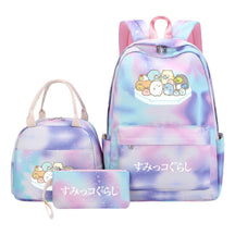 Corner Biology Student School Bag Lunch Bag Three Piece Set Backpack Set