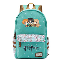 School Of Witchcraft And Wizardry Student Backpack With Floral Canvas Backpack