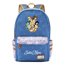 Anime Beauty Girl Warrior Youth School Bag Fragmented Flower Leisure Backpack