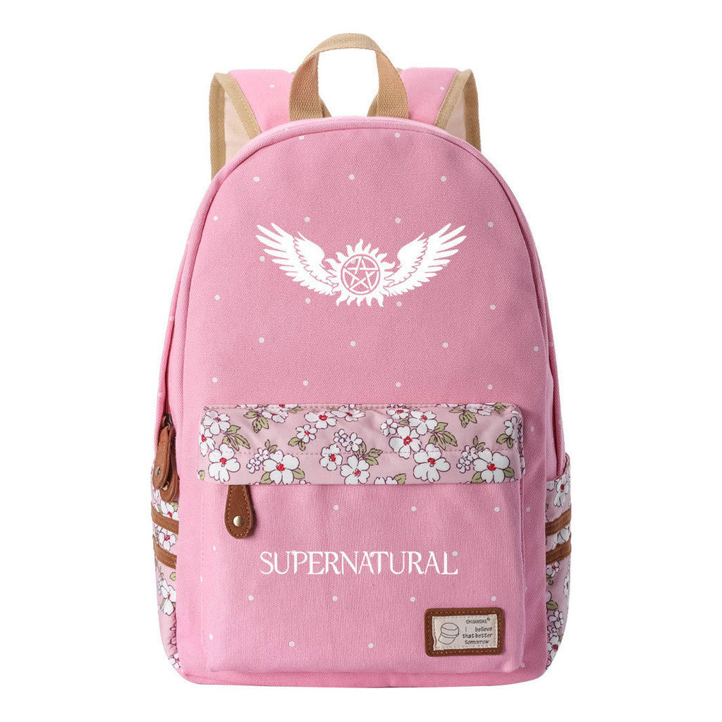 Evil Power Printed Youth And Girls School Bag Fashion Boy's And Girl's Leisure Backpack