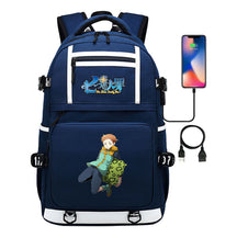 Seven Major Crimes In Comics, Printed Usb Youth Student Backpack, Men's And Women's Leisure Travel Backpack