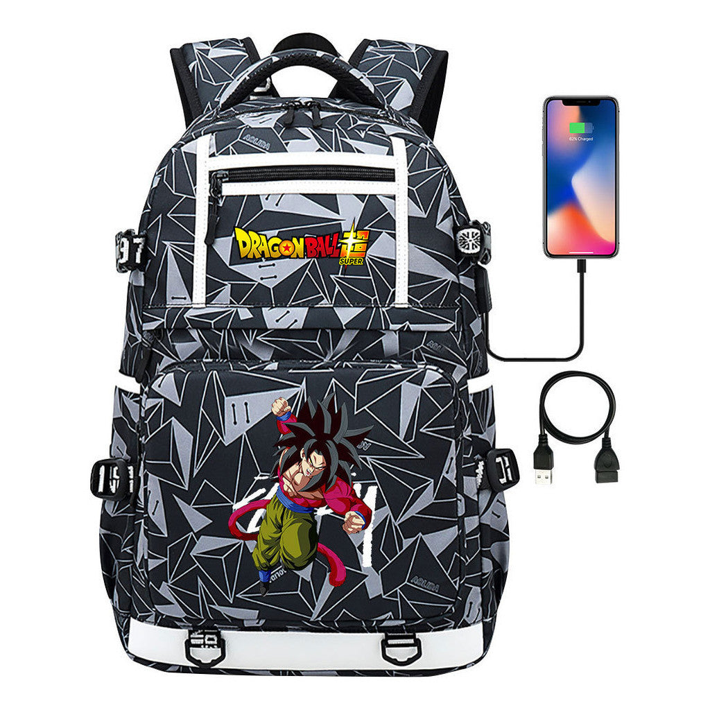 Seven Dragon Ball Usb Youth Student School Bag Men's And Women's Backpack Leisure Travel Bag