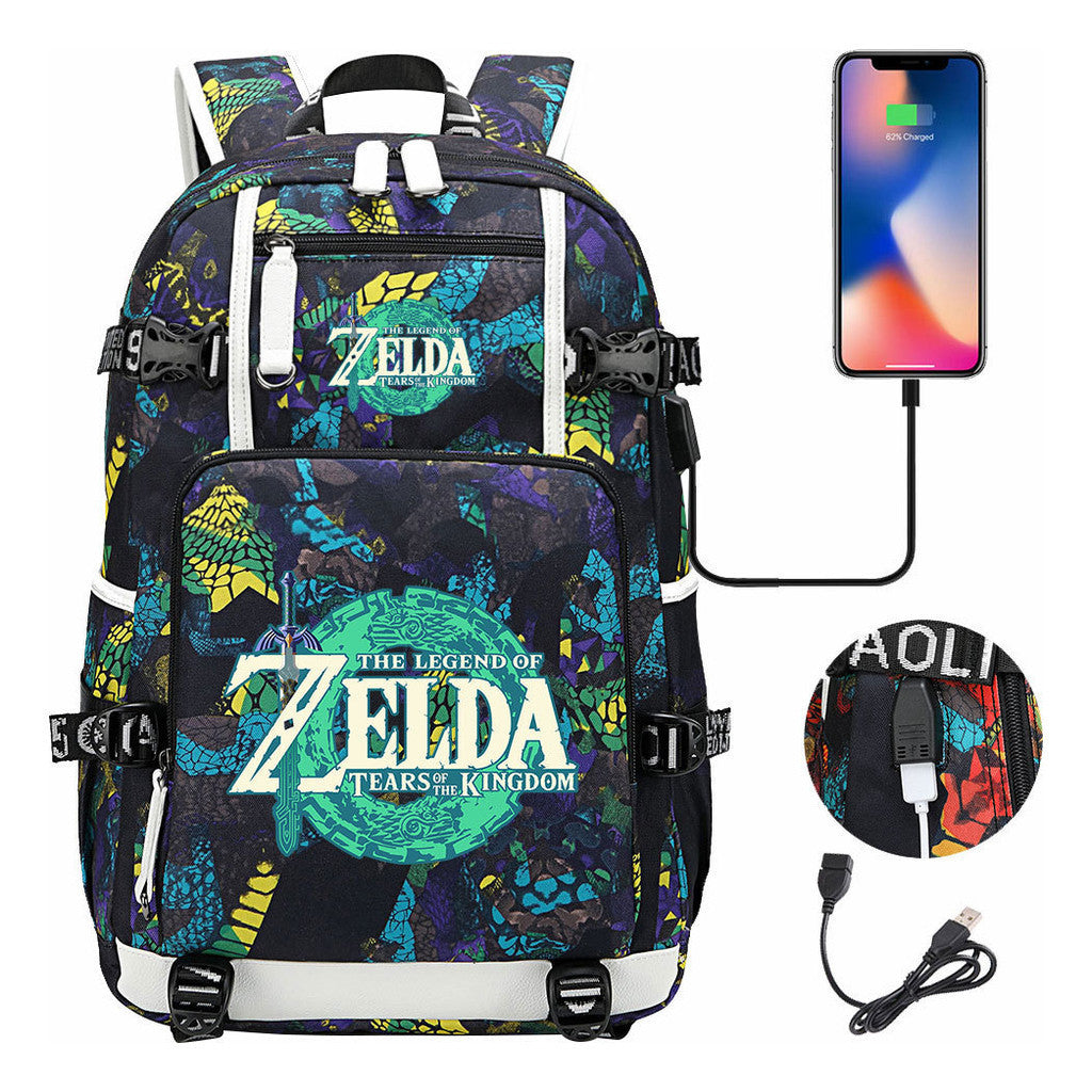 Printed Teenage Student Backpack For Men And Women's Leisure Travel Backpack