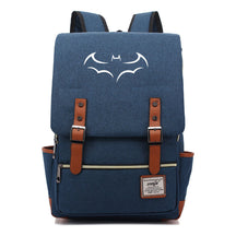 Superhero Batman Print Youth Student Backpack Casual Belt Buckle Classic Backpack