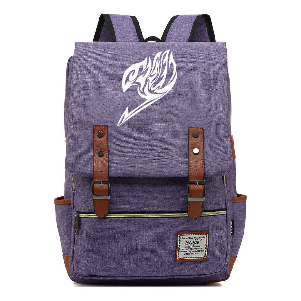 Comic Print Youth Student Backpack For Men And Women, Casual Belt Buckle, Classic Backpack