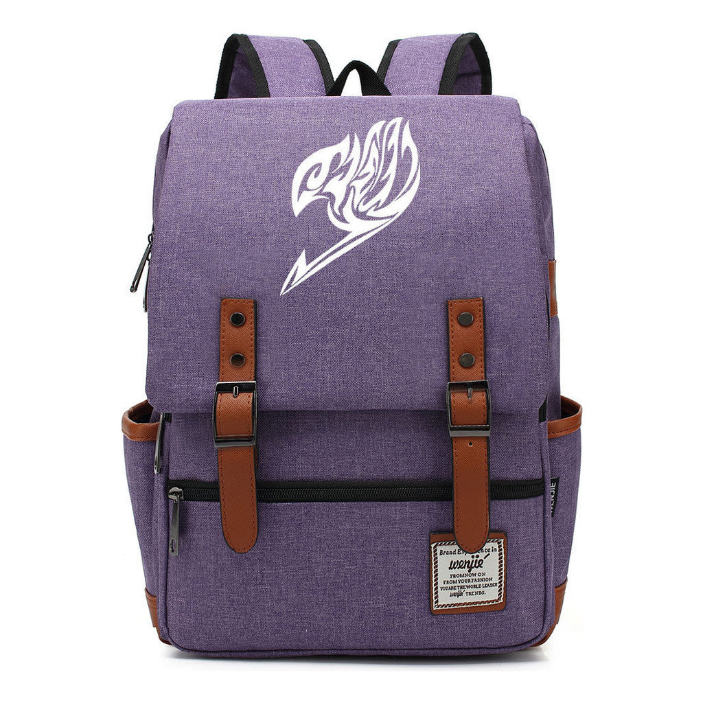 Comic Print Youth Student Backpack For Men And Women, Casual Belt Buckle, Classic Backpack