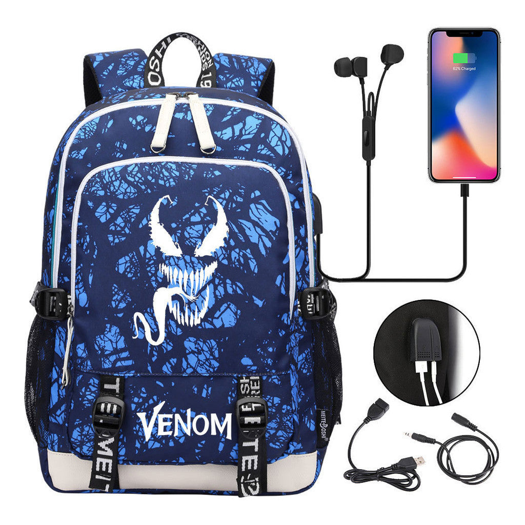Youth Student Backpack Usb Men's And Women's Leisure Backpack