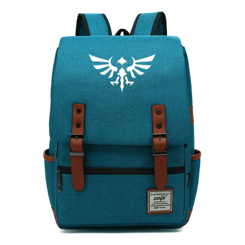 Game Zelda Printed Youth Student Backpack For Men And Women, Casual Belt Buckle, Classic Backpack