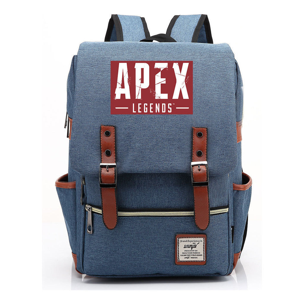 Printed Teenage Student Backpack For Men And Women With Casual Belt Buckle Classic Backpack