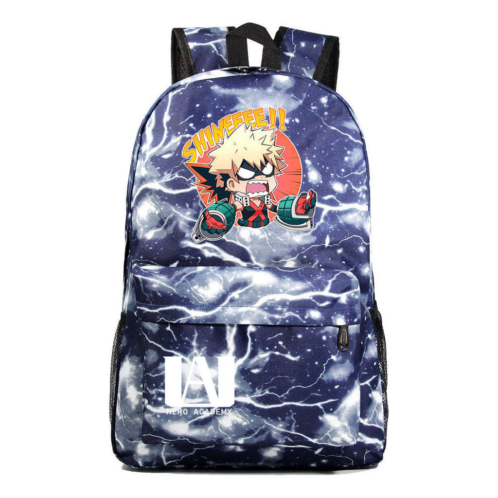 Cartoon Fashion Anime My Hero Academy Printed Youth Student Backpack Men's And Women's Leisure Backpack