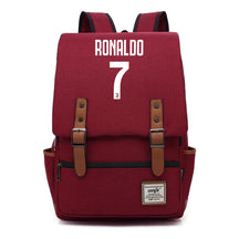 Football Star Cristiano Ronaldo Printed Student Backpack For Men And Women's Casual Classic Backpack