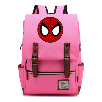 Superhero Printed Youth Student Backpack, Classic Backpack For Men And Women