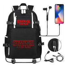 Strange Story Printed Usb Youth Student Backpack For Men And Women's Leisure Travel Backpack