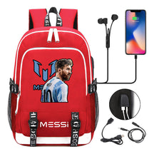 Sports Football Star Usb Youth Student Backpack For Men And Women's Leisure Sports Backpack