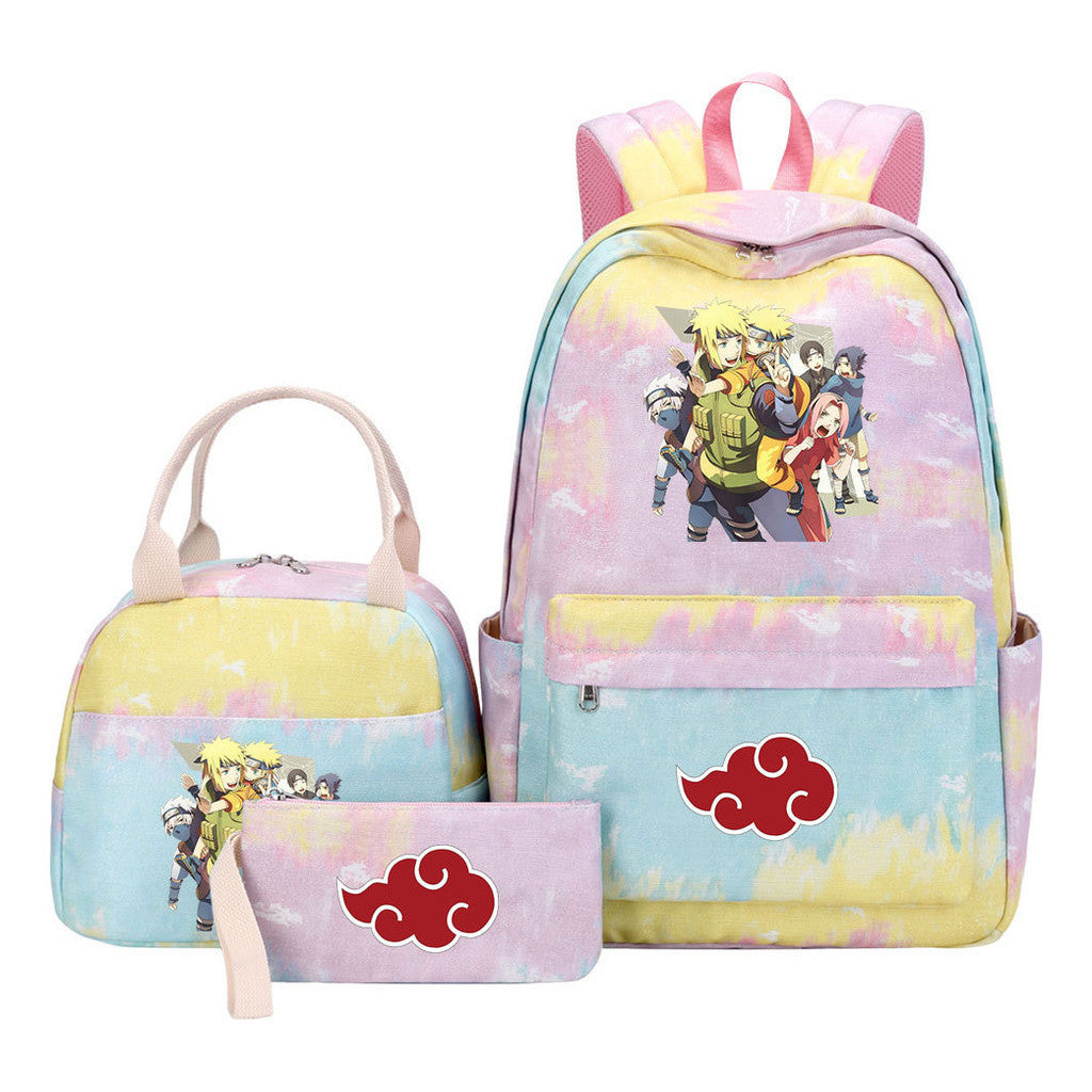 Naruto Girls School Bag Lunch Bag Three Piece Set Backpack Set
