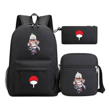 Anime Naruto Starry Sky Youth School Bag Three Piece Set For Men And Women Backpack Set